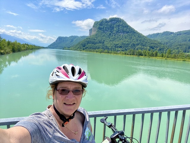 Me on the Drau, helmet, water, Smile