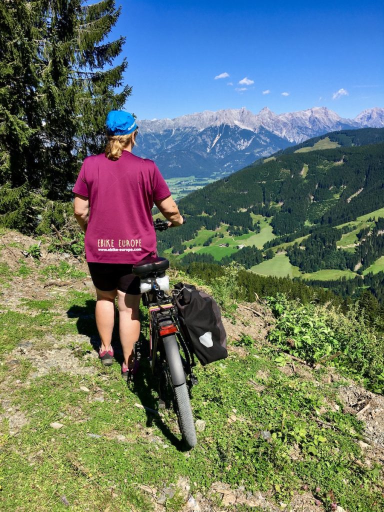 Ebike Europe, jersey, shorts, view, mountain top me
