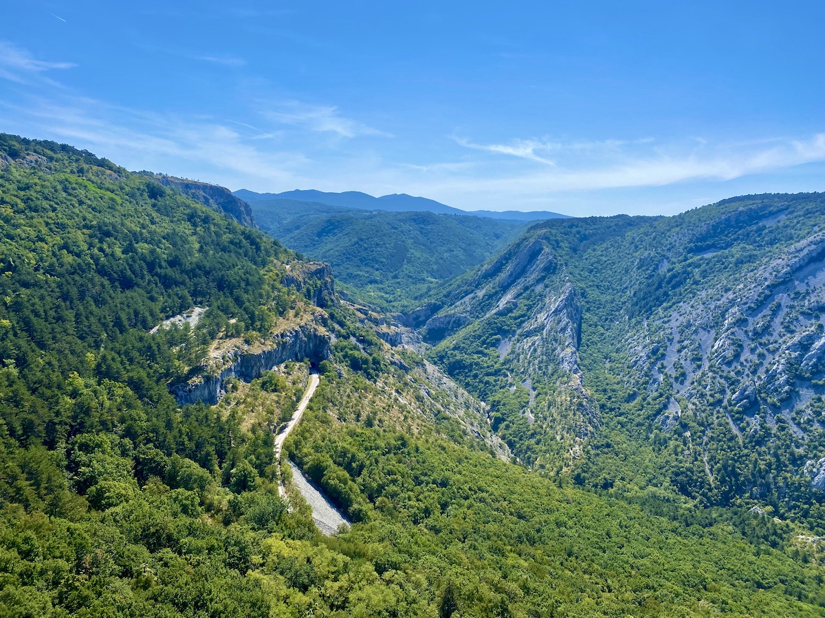 Bike path to the coast in Slovenia