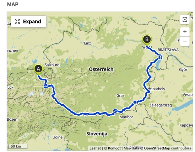 Smile Tour of Austria map